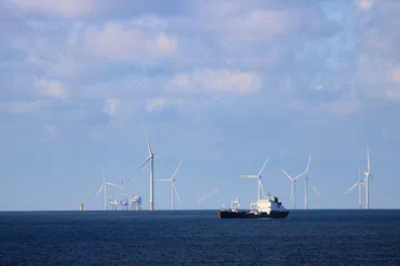 Un buque petrolero navega en el mar del Norte.