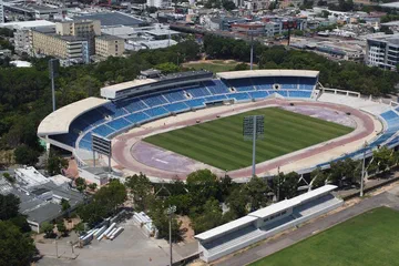 El Estadio Olímpico Félix Sánchez, en Santo Domingo, escenario del partido de esta noche.